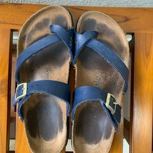 Betula by Birkenstock Mayari blue sandals.